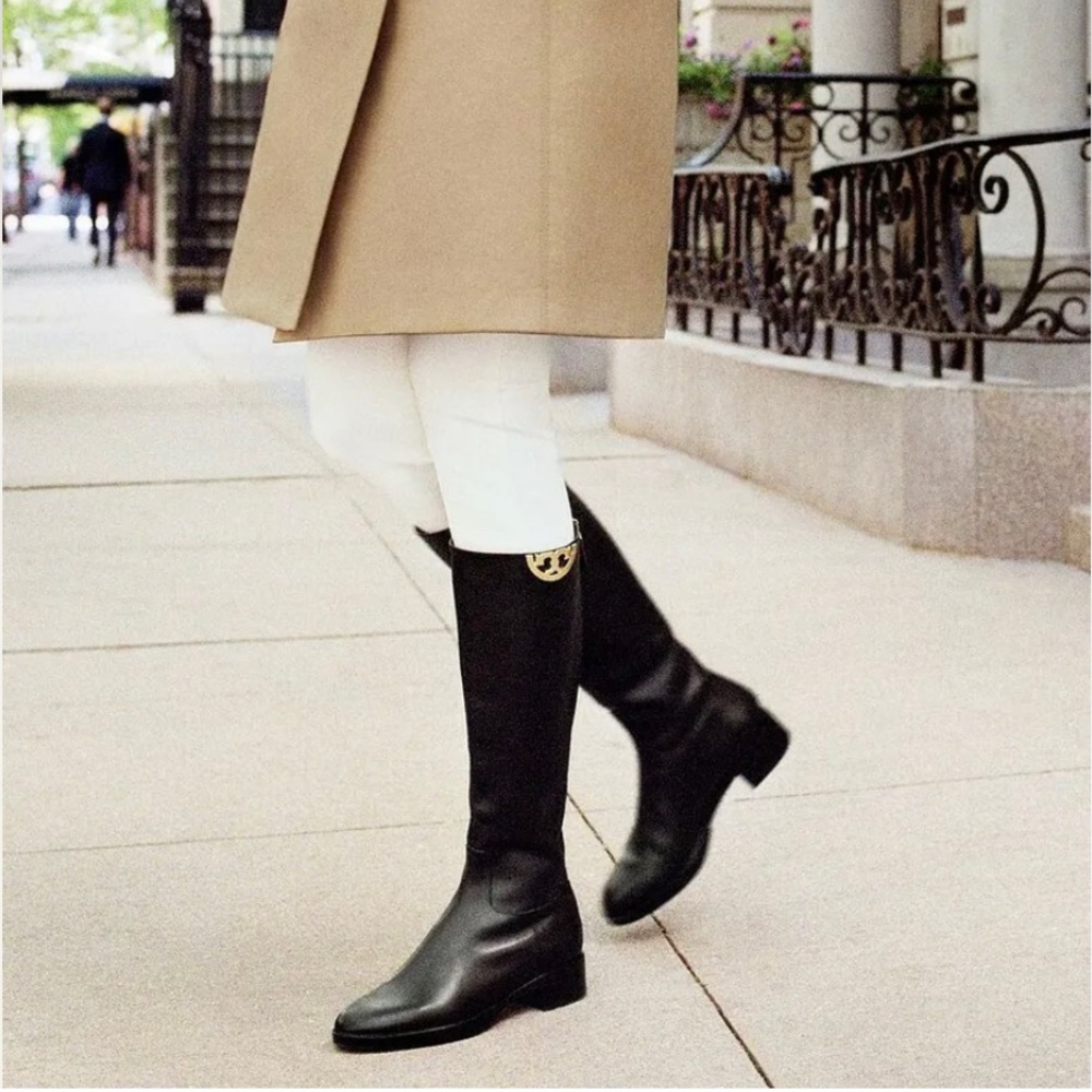 Tory Burch Sidney Leather Knee High Boots size 7 M - Picture 4 of 8
